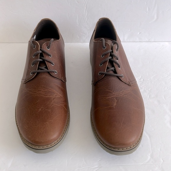 TOMS Mens Peanut Brown Leather PRESTON Dress Business Casual Shoes Size 13 M NIB